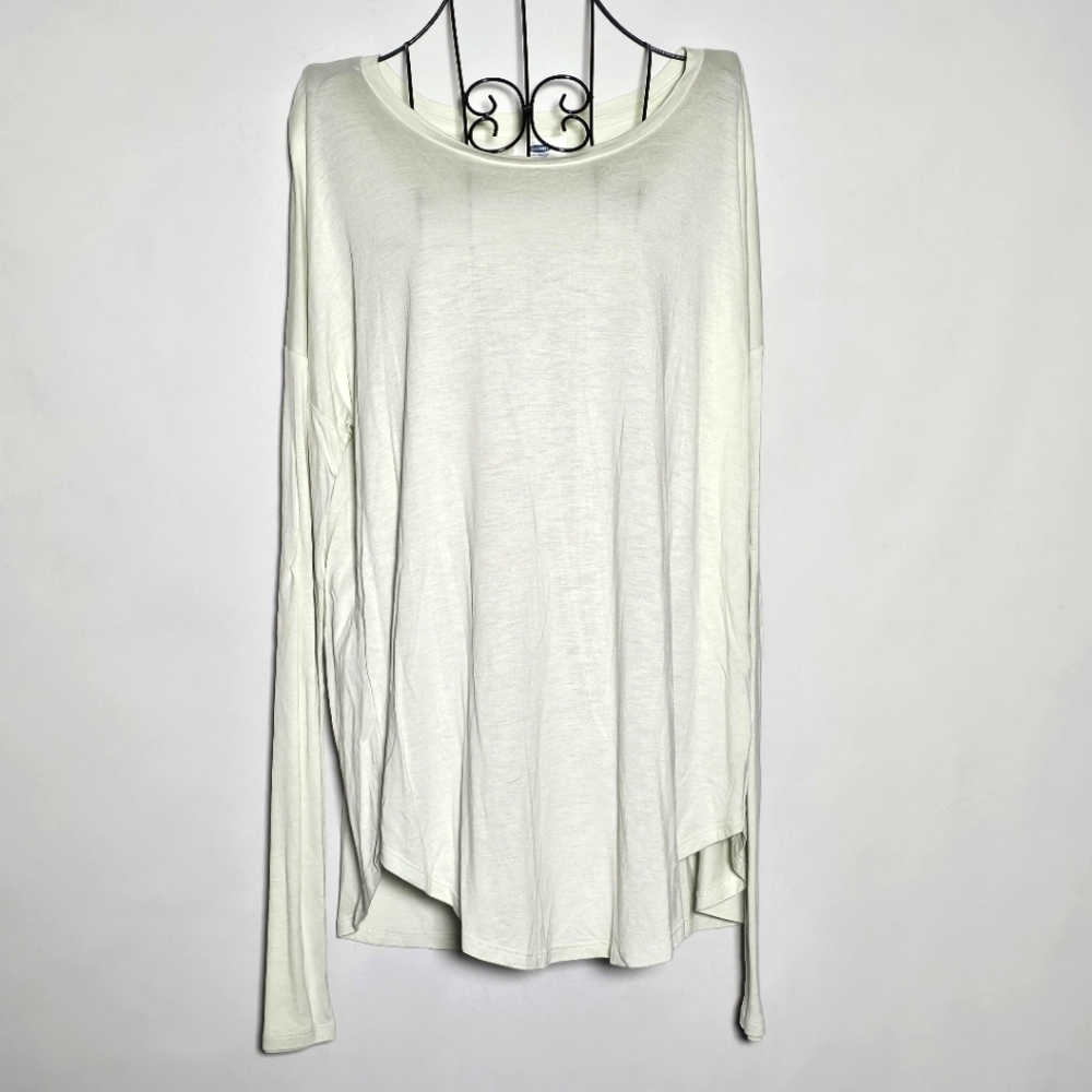 Old Navy Green Long Sleeve Split Back Top Nwt Size Large